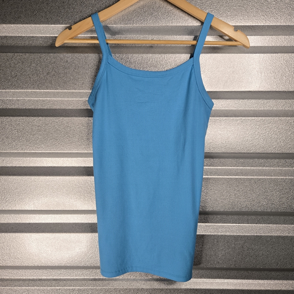 No Boundaries Ribbed Tank – Bright Blue – M